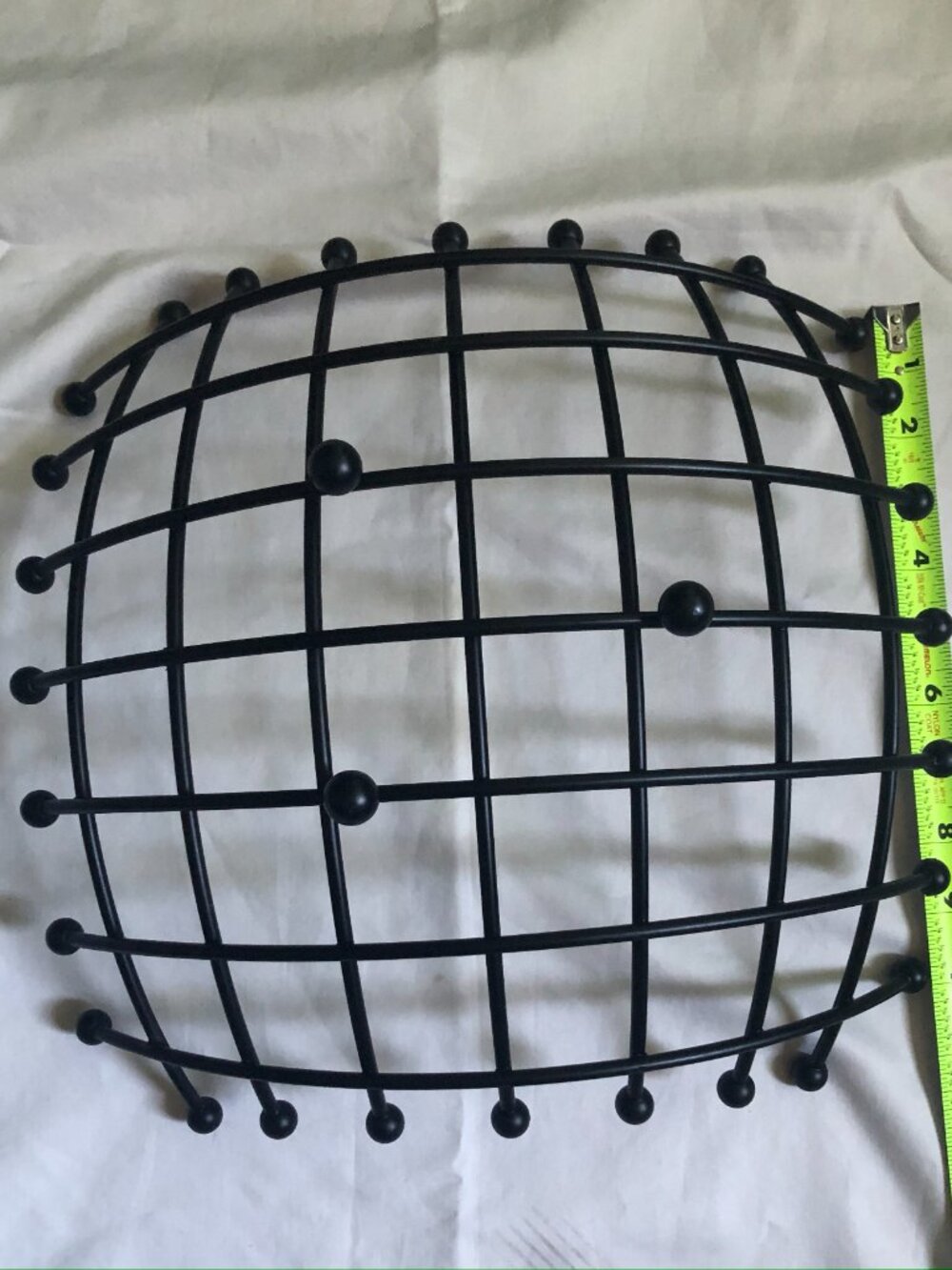 Bronze Metal Grid Fruit Basket - Picture 2 of 5